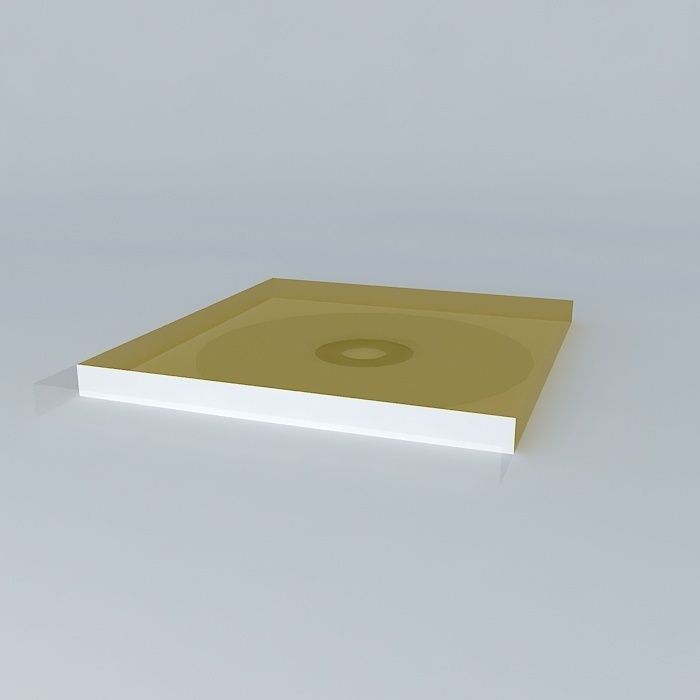 CD With cover Free 3D model_1