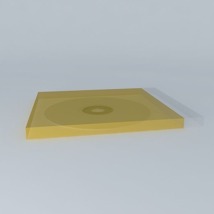 CD With cover Free 3D model_2