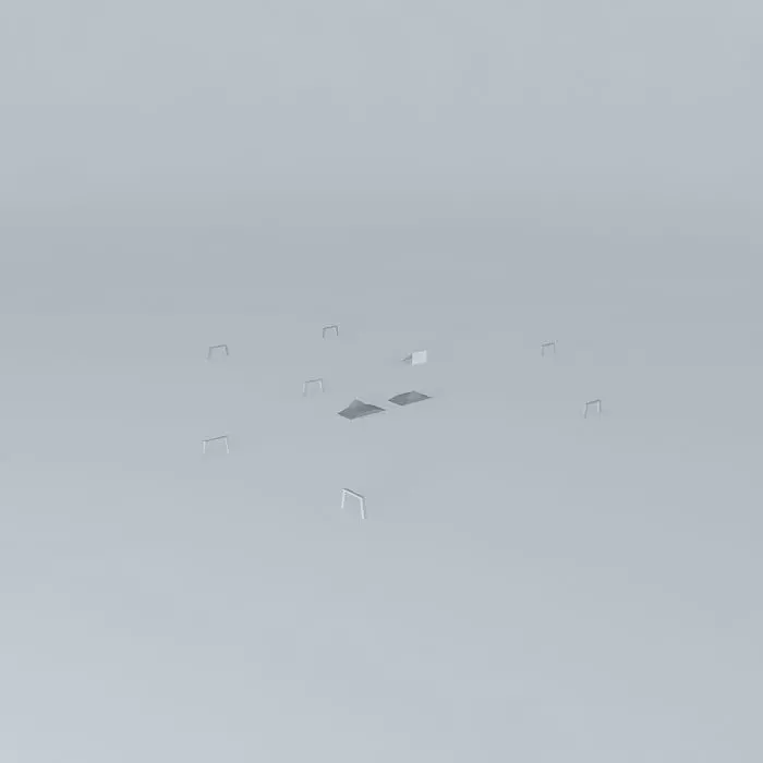 Racetrack park bench in snow park bench in snow park bench in... Free 3D model_0