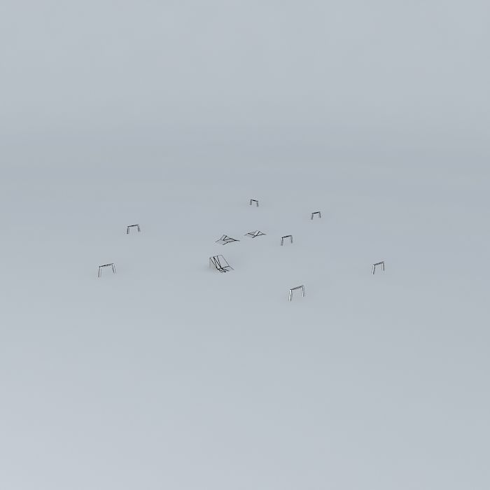 Racetrack park bench in snow park bench in snow park bench in... Free 3D model_4