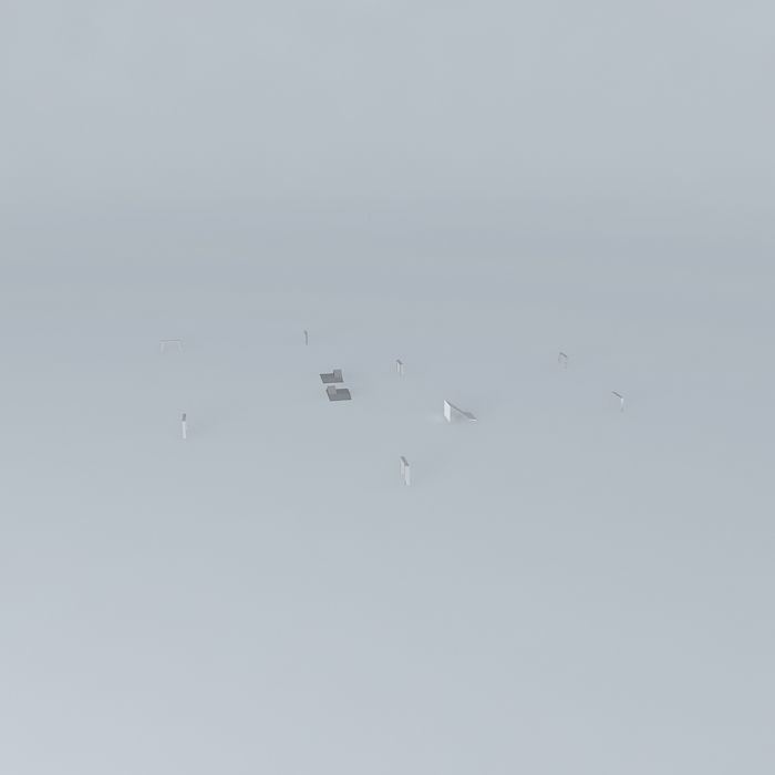 Racetrack park bench in snow park bench in snow park bench in... Free 3D model_2