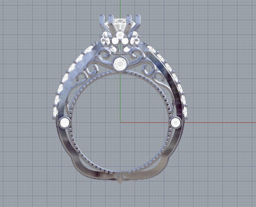Ring Barocco 3D model_1
