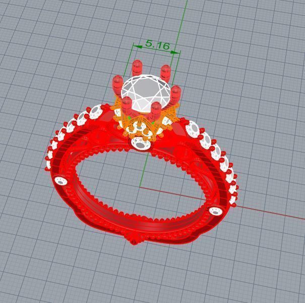 Ring Barocco 3D model_2