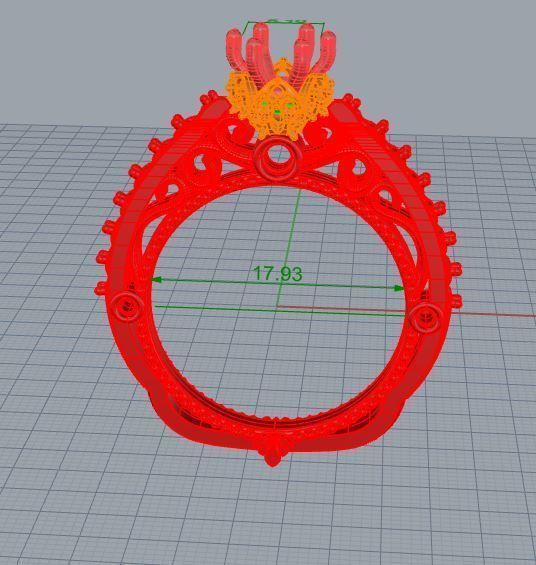 Ring Barocco 3D model_3