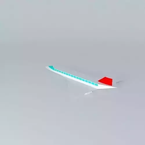 Concorde airplane with stripes