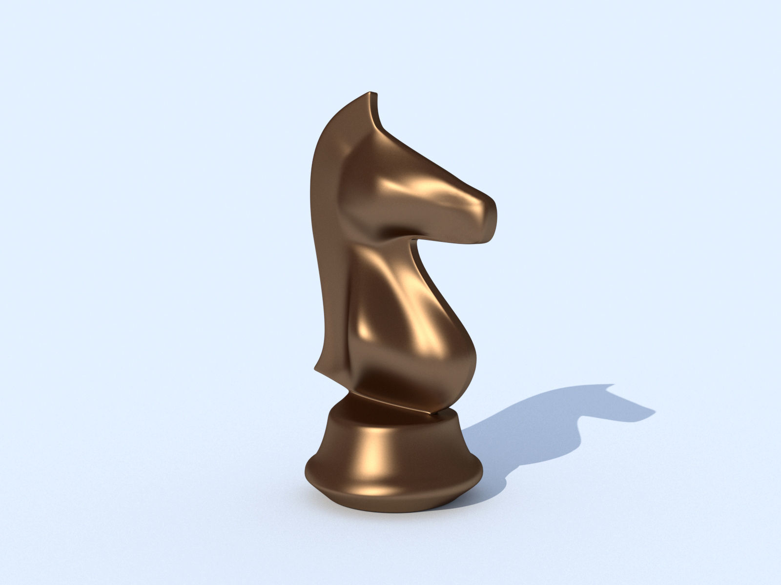 Bronze horse figurine 3D print model_1