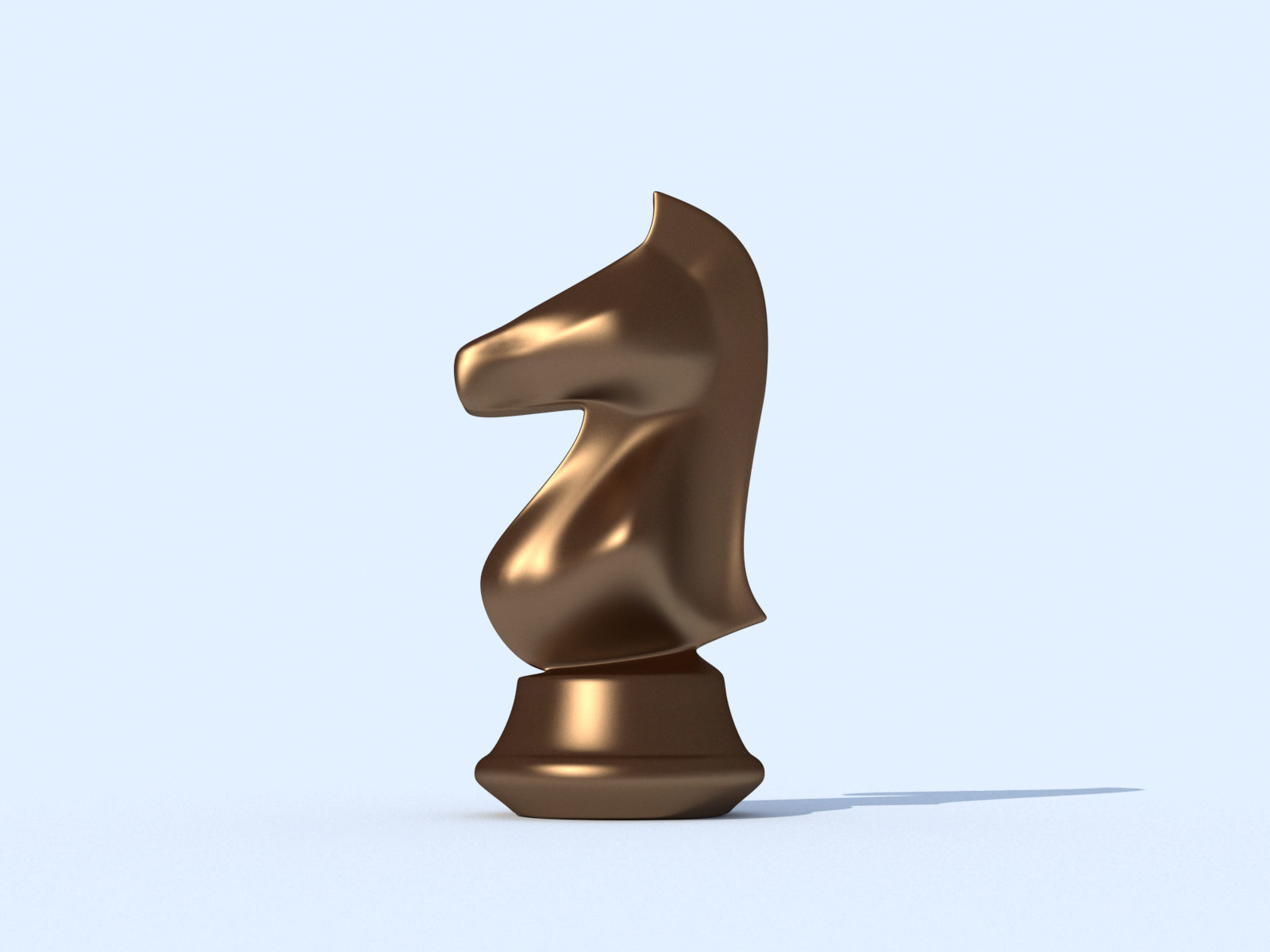 Bronze horse figurine 3D print model_2