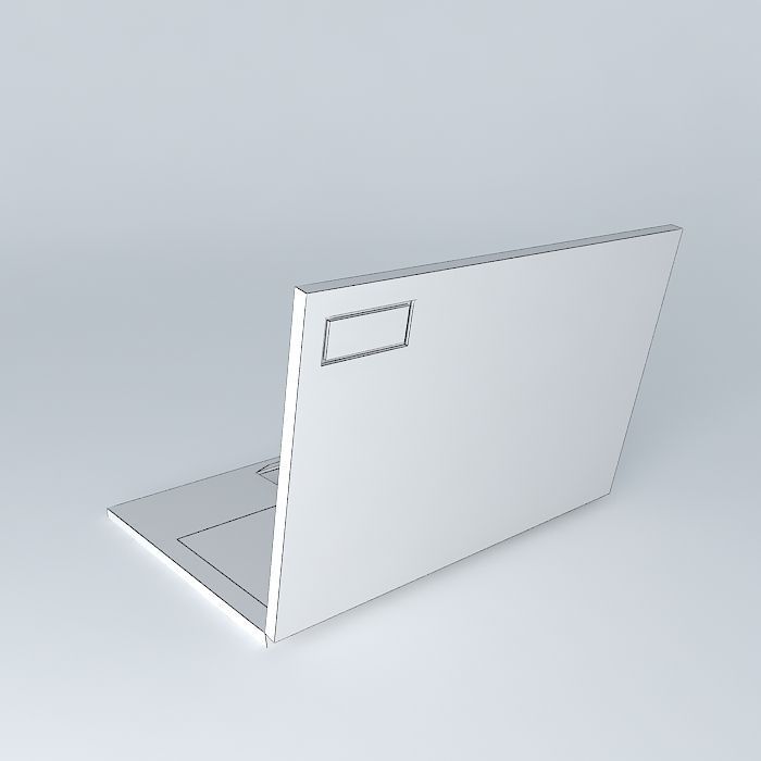 PC laptop computer with drawing Free 3D model_3