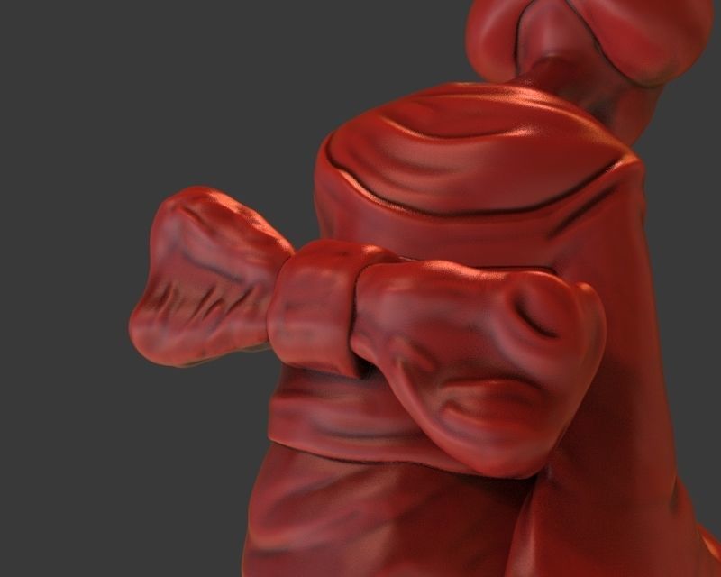 Sad Geisha 3D Sculpture 3D print model_9