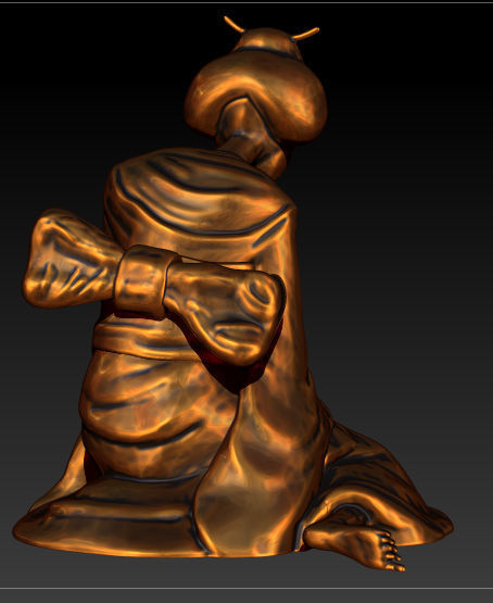 Sad Geisha 3D Sculpture 3D print model_18