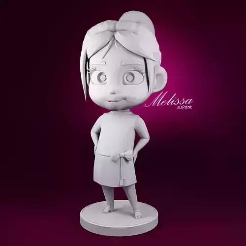 Melissa cartoon girl kid character 3D Print version 3D print model