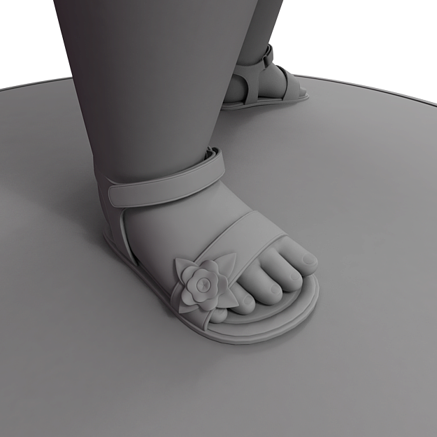 Melissa cartoon girl kid character 3D Print version 3D print model_6