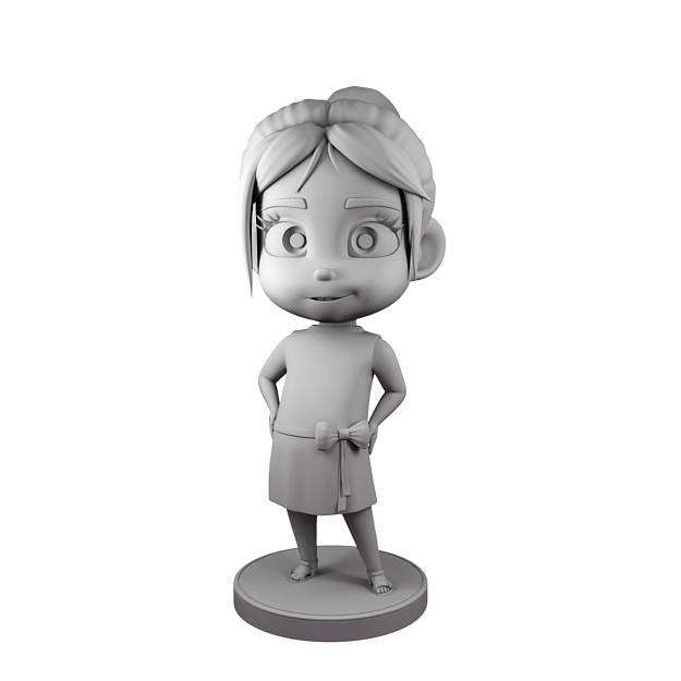 Melissa cartoon girl kid character 3D Print version 3D print model_2