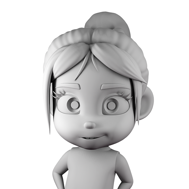 Melissa cartoon girl kid character 3D Print version 3D print model_1