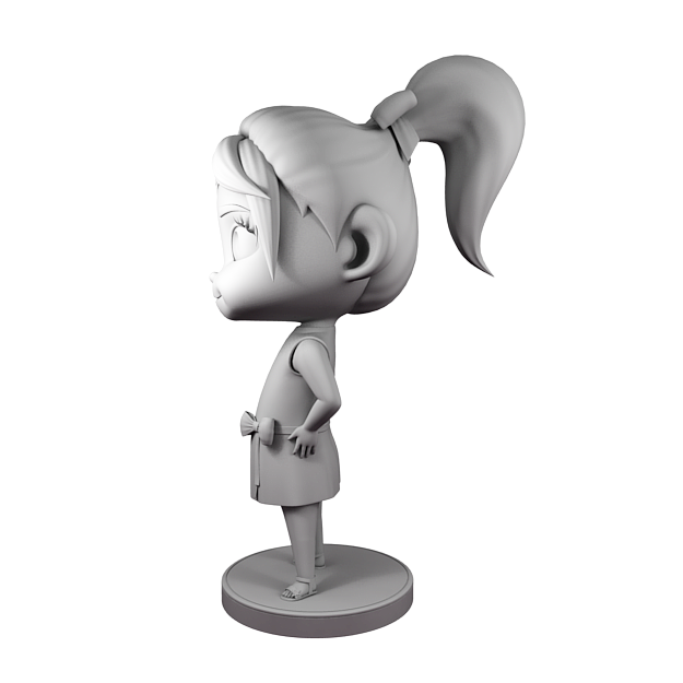 Melissa cartoon girl kid character 3D Print version 3D print model_3