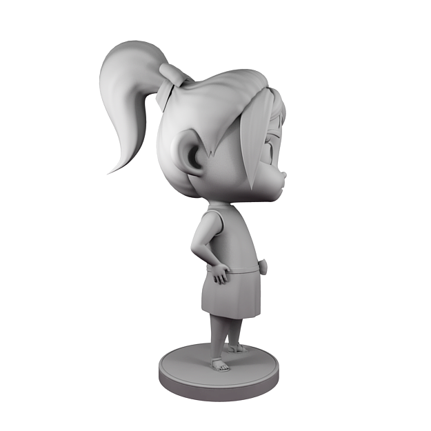 Melissa cartoon girl kid character 3D Print version 3D print model_5