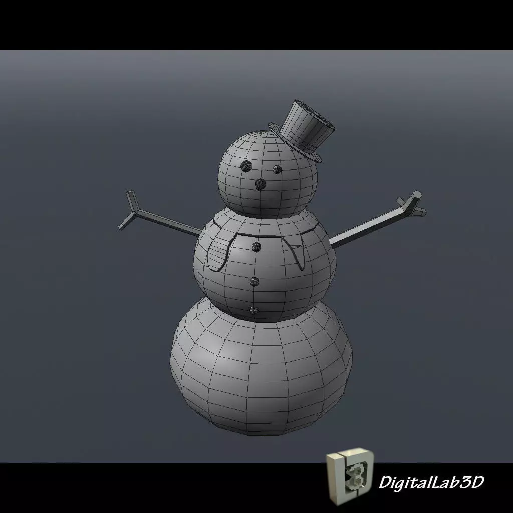 Snowman 2 DL3D  3D model_0