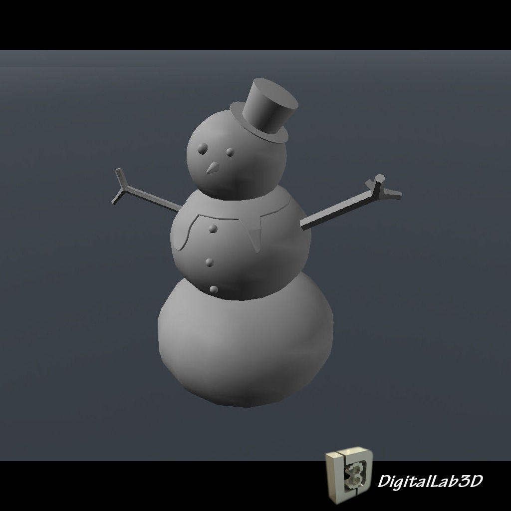 Snowman 2 DL3D  3D model_1