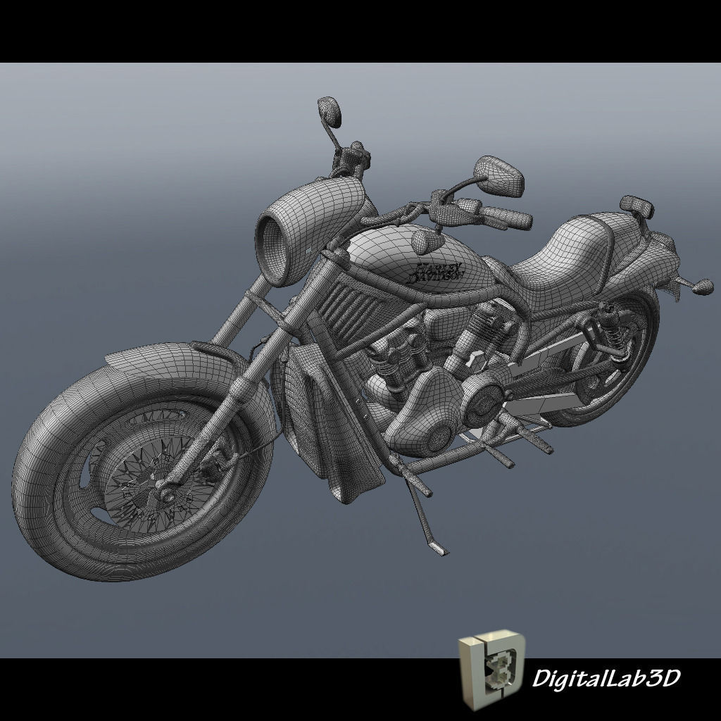 Harley Black Knight 3D model_8