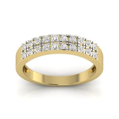 PR-013 diamond band gold 3D print model