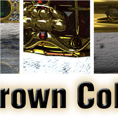 Collection - 5 Crowns different and jewels 3D model_2