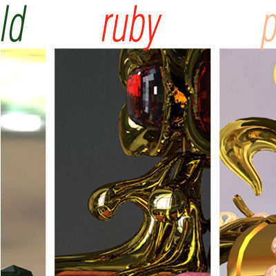 Collection - 5 Crowns different and jewels 3D model_4