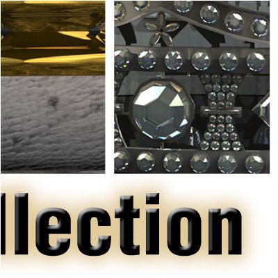 Collection - 5 Crowns different and jewels 3D model_3