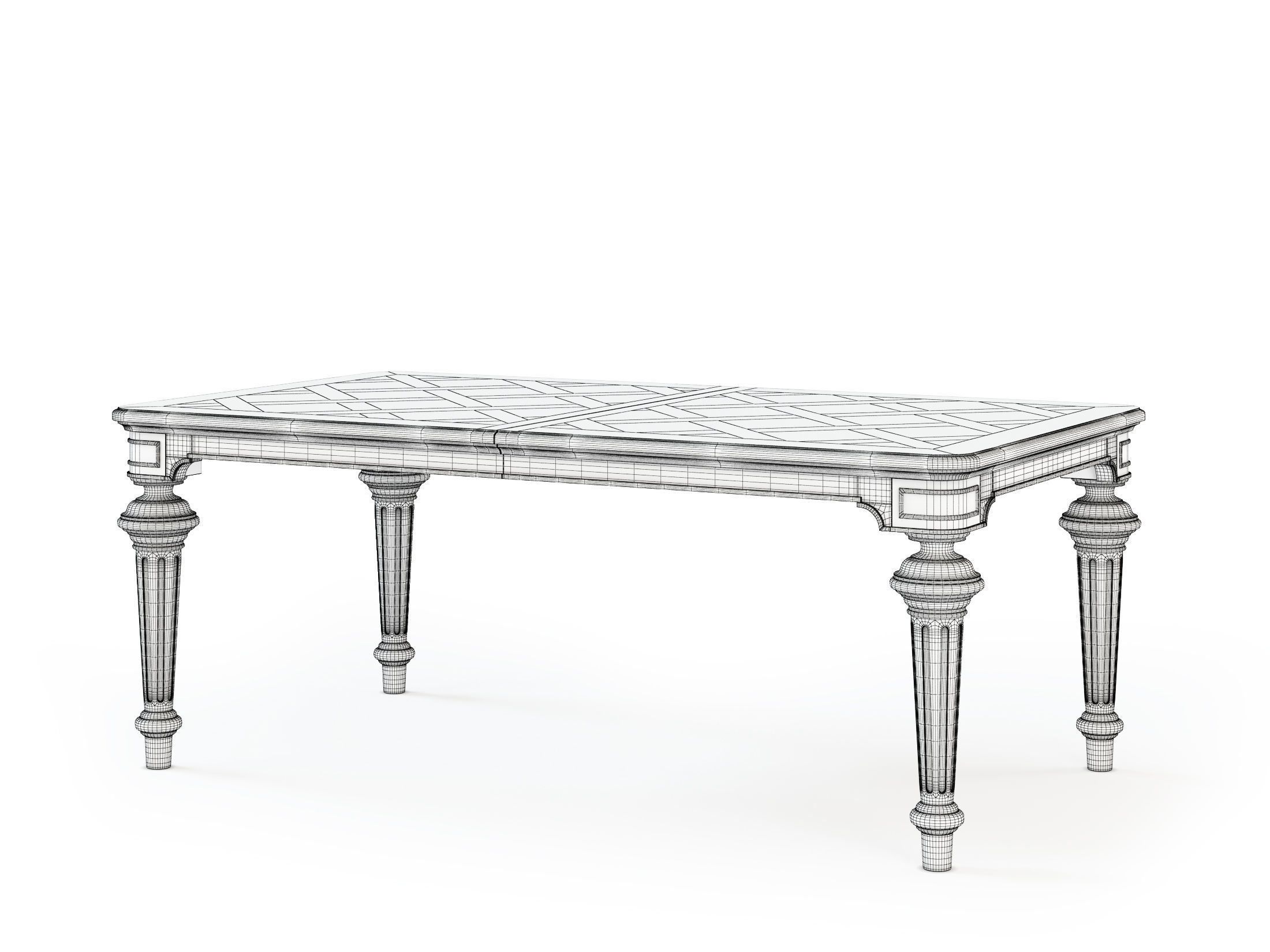 dining table DTUN064 3D model_4