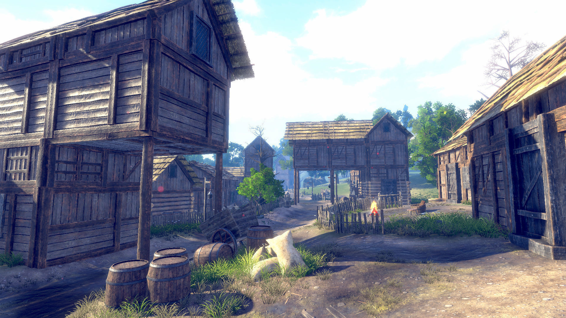 Medieval Village Environment Low-poly 3D model_2