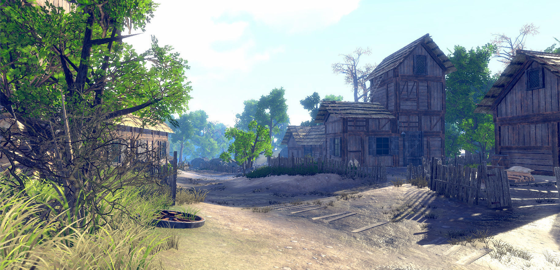 Medieval Village Environment Low-poly 3D model_21