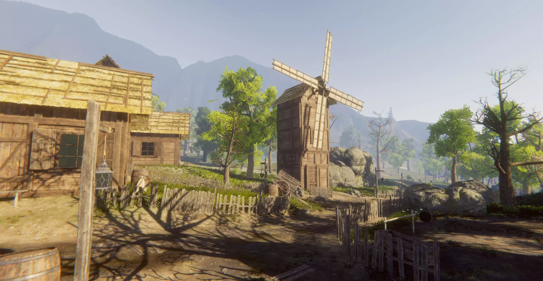 Medieval Village Environment Low-poly 3D model_0