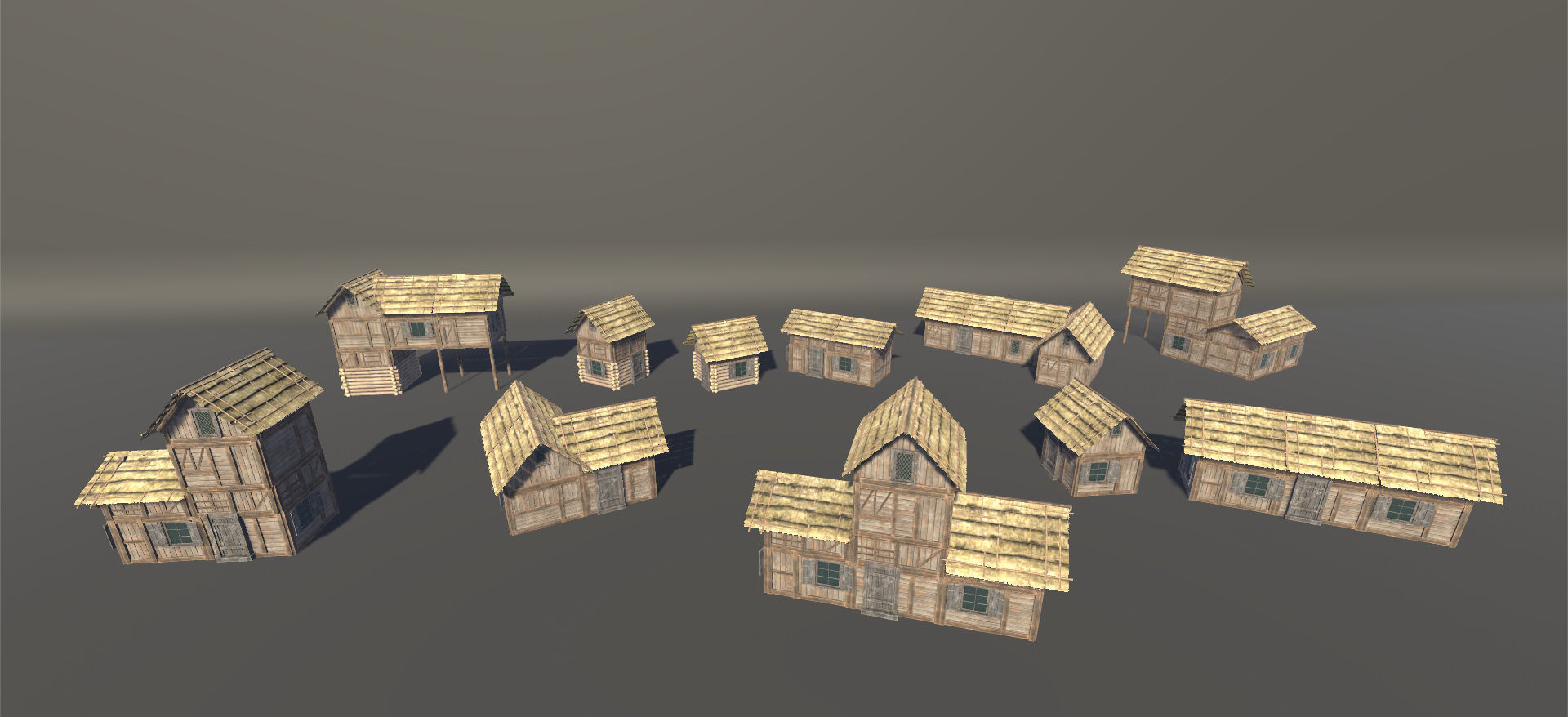 Medieval Village Environment Low-poly 3D model_28