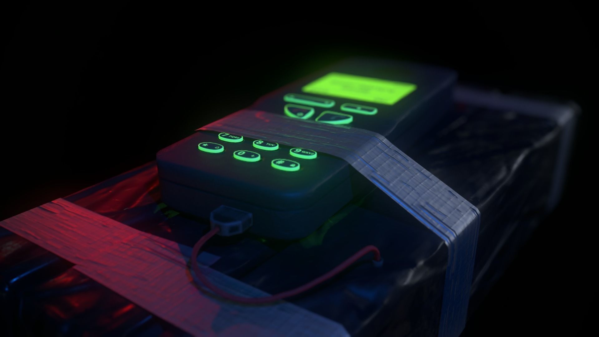 C4 Bomb - PBR game ready Low-poly 3D model_7