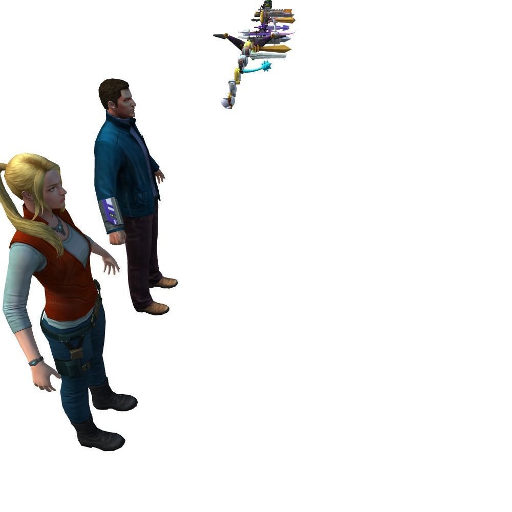 Weapon Aircraft and army Low-poly 3D model_7