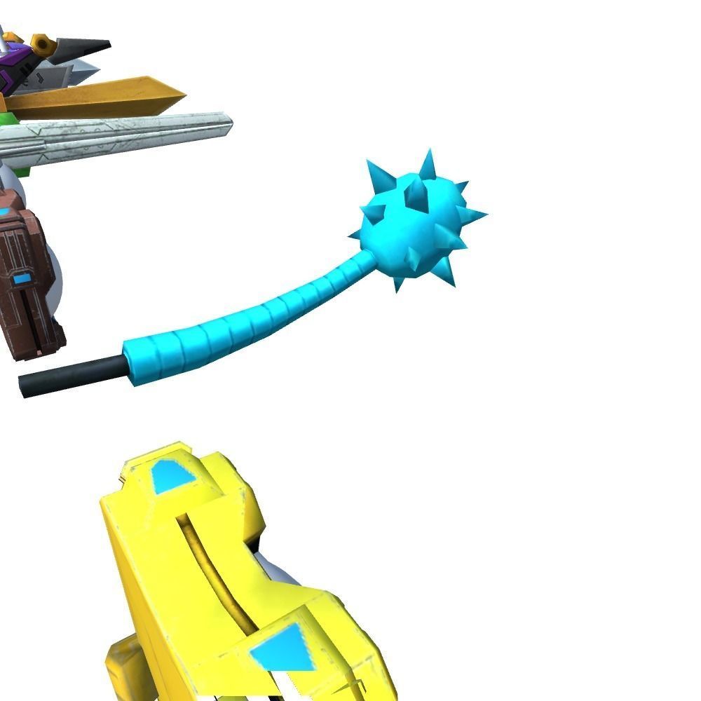 Weapon Aircraft and army Low-poly 3D model_5