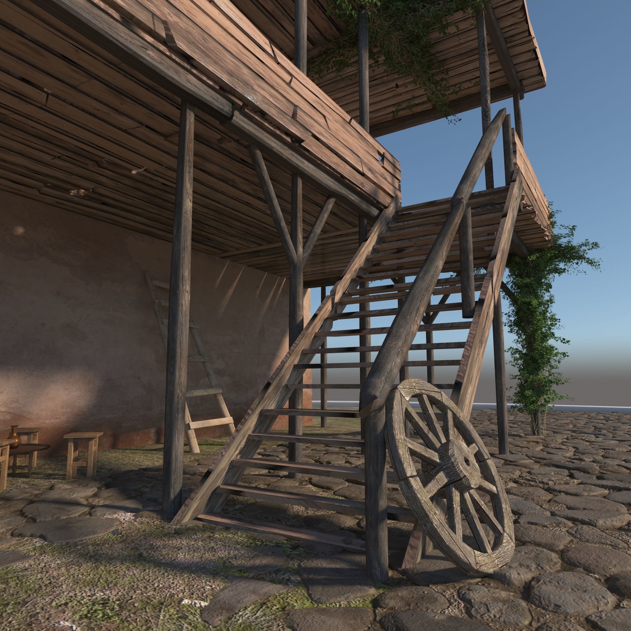 Medieval inn 3D model_18