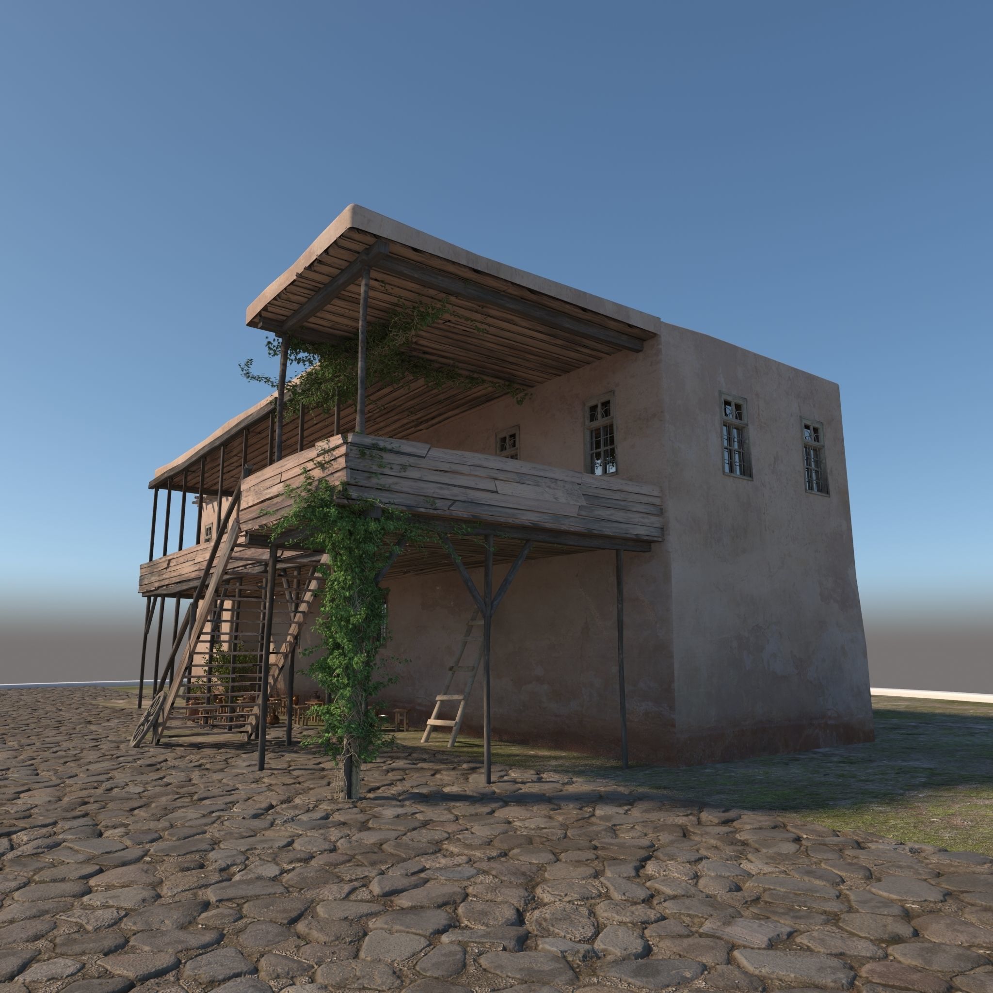 Medieval inn 3D model_4