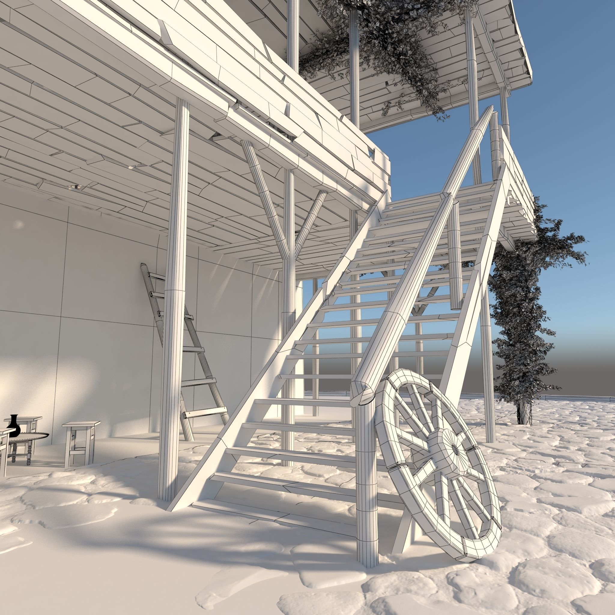 Medieval inn 3D model_19