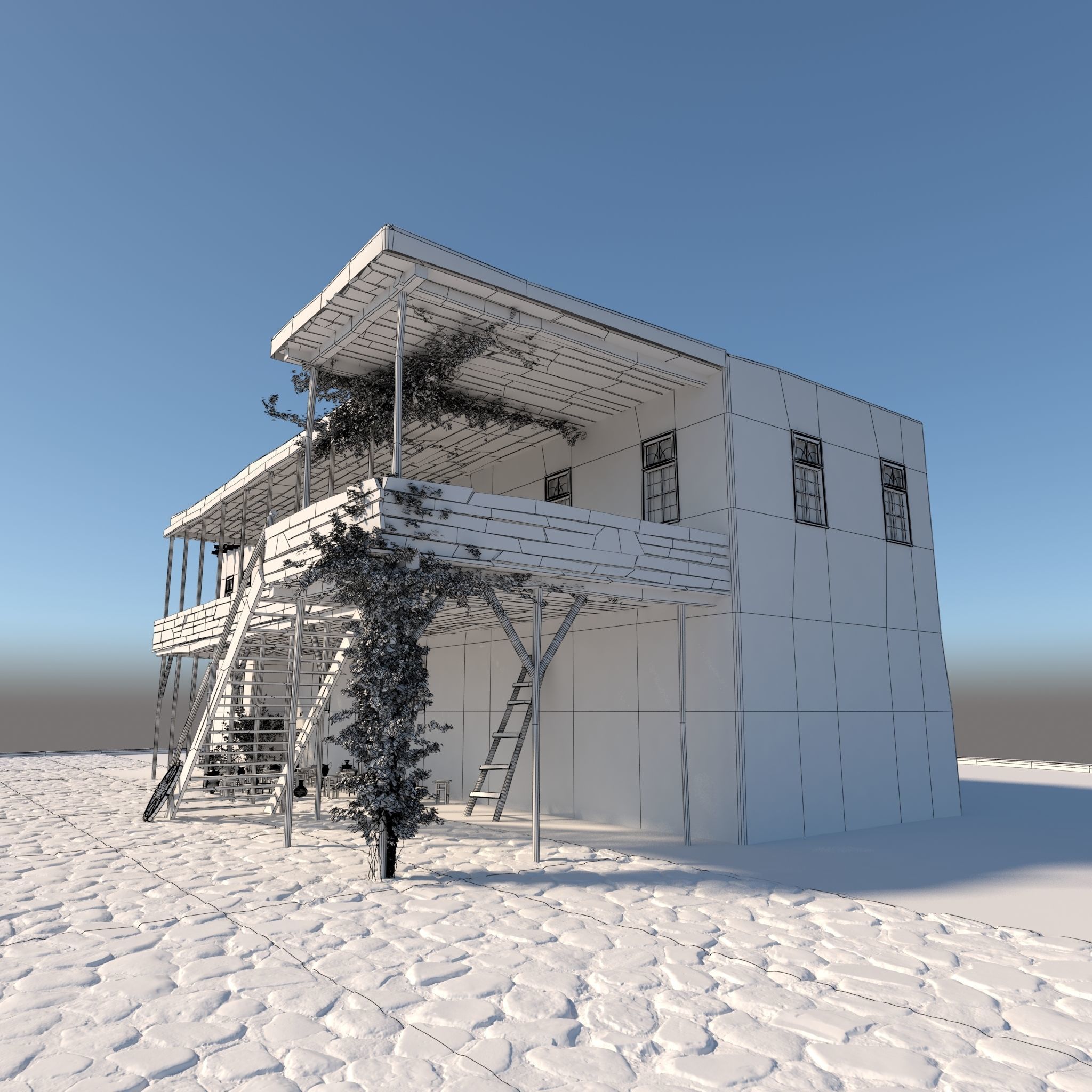 Medieval inn 3D model_5