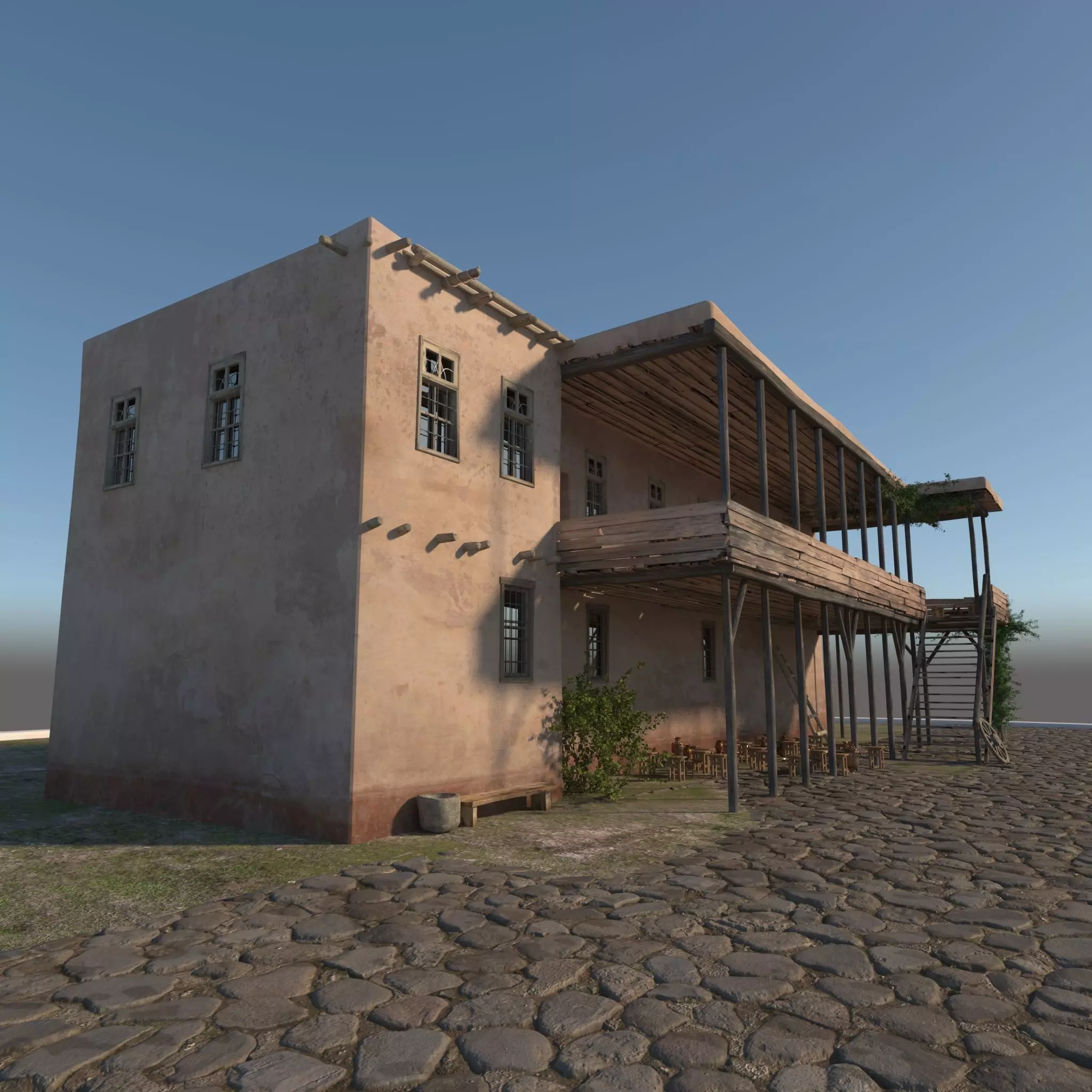 Medieval inn 3D model_0