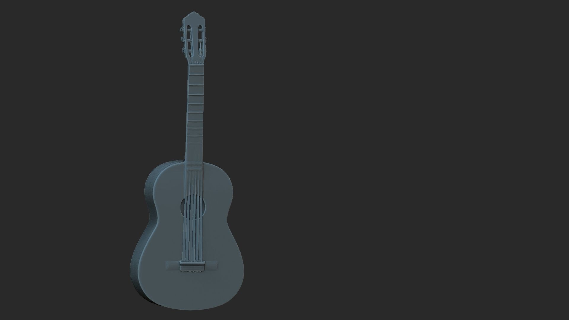 guitar3d model STL acoustic guitar - acoustic guitar 3D print model_7