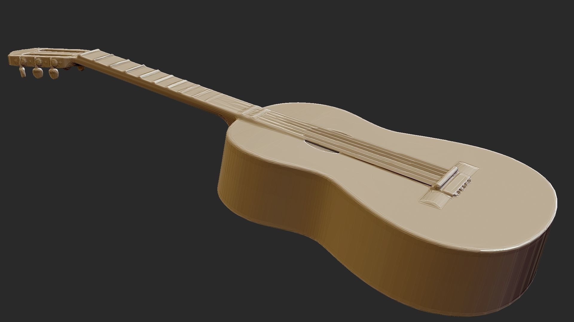 guitar3d model STL acoustic guitar - acoustic guitar 3D print model_8
