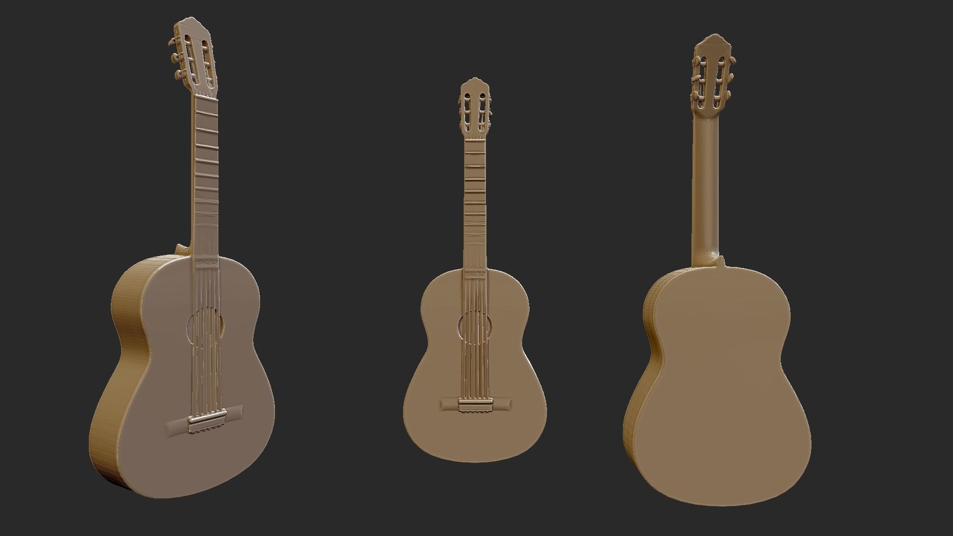 guitar3d model STL acoustic guitar - acoustic guitar 3D print model_6