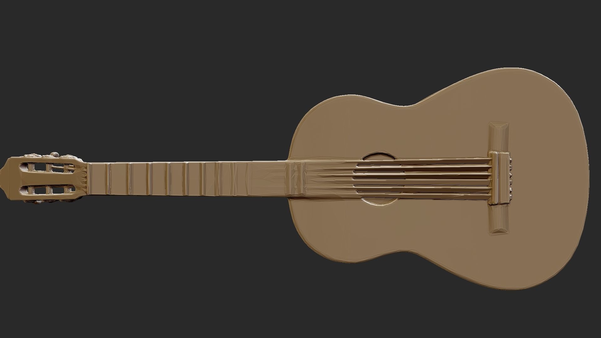 guitar3d model STL acoustic guitar - acoustic guitar 3D print model_4