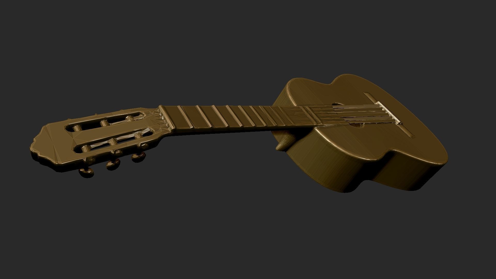 guitar3d model STL acoustic guitar - acoustic guitar 3D print model_5