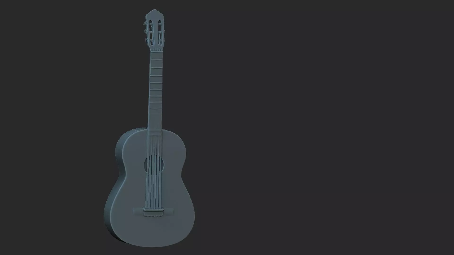 guitar3d model STL acoustic guitar - acoustic guitar 3D print model_0