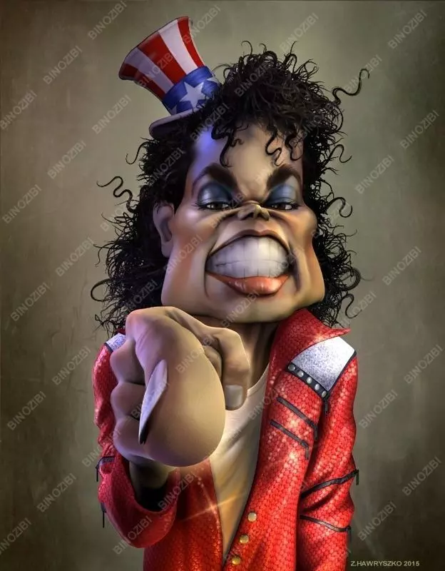 Caricature of Michael Jackson 3D model