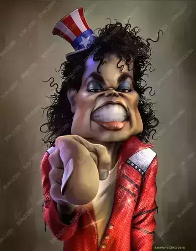 Caricature of Michael Jackson 3D model