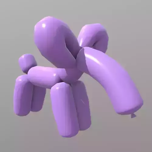 Balloon Elephant Low-poly 3D model