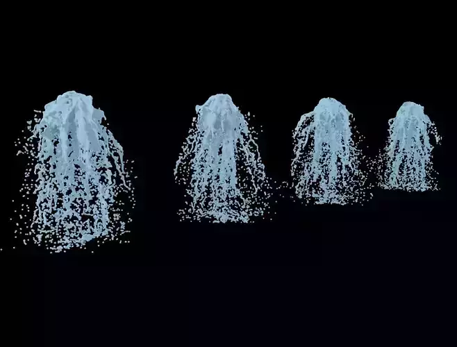 Fountain real flow animated 4